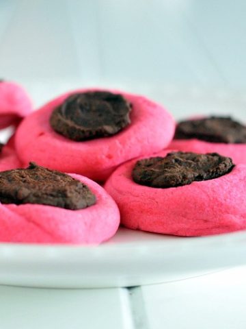 Pink Thumbprints with Whiskey Ganache