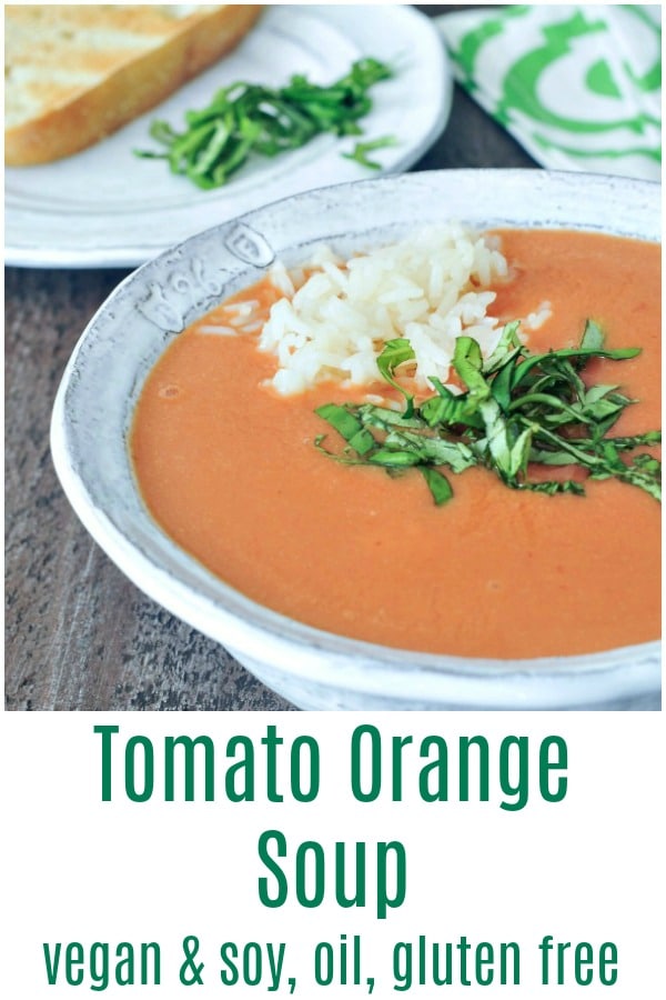 Tomato Orange Soup @spabettie #dairyfree #soyfree #vegan #comfortfood #glutenfree
