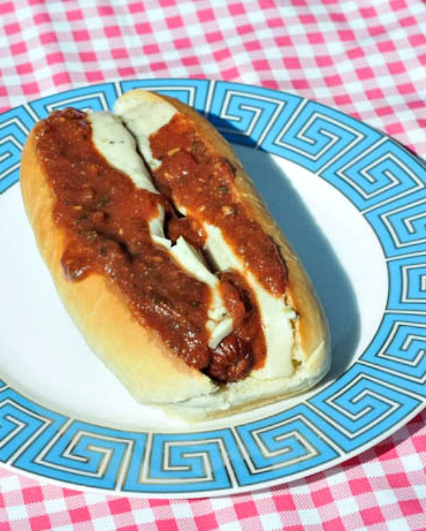 Hot Dog Topping Bar - Italian Parm Dog 