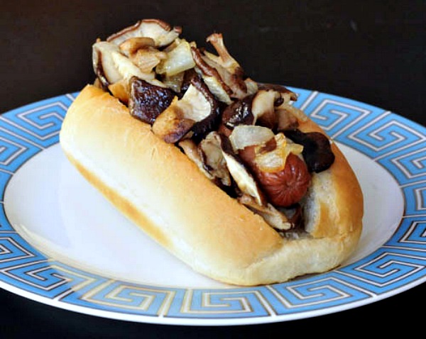 Hot Dog Topping Bar - Grilled Onion + Shiitake Dog 