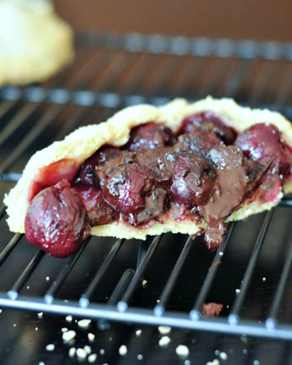 Dark Chocolate Cherry Galette #vegan #glutenfree #pie #sweet #chocolate #dessert