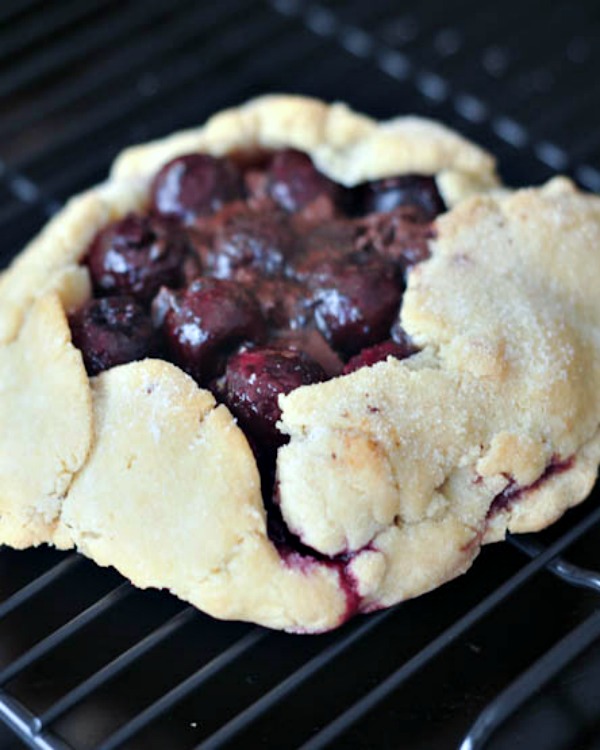 Dark Chocolate Cherry Galette #vegan #glutenfree #pie #sweet #chocolate #dessert