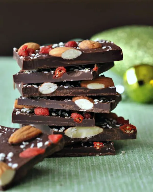 Dark Chocolate Superfood Bark @spabettie