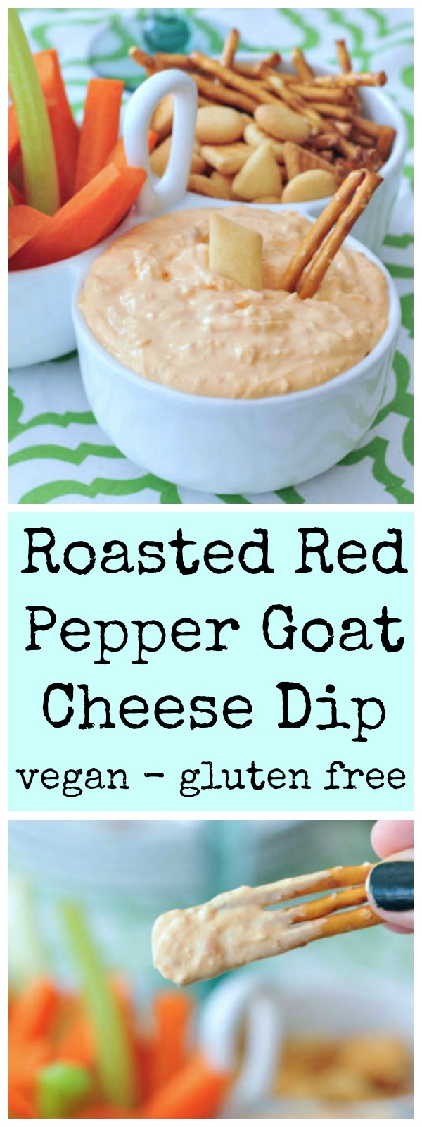 Roasted Red Pepper Goat Cheese Dip Vegan Gluten Dairy Free Appetizer