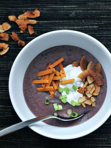 Roasted Purple Potato Soup @spabettie