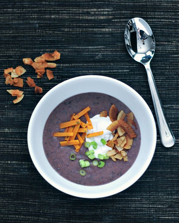 Roasted Purple Potato Soup @spabettie