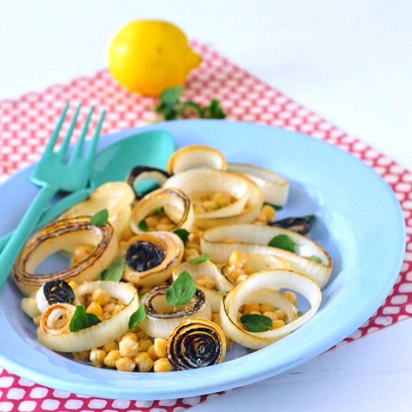 Sweet Vidalia Onion Salad with Tangy Lemon Cream Dressing @Cooking_Light 