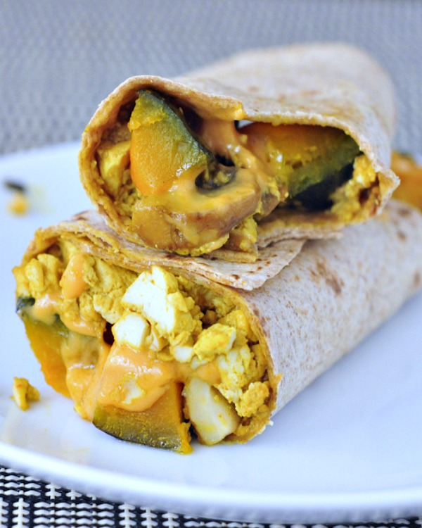 Cheesy Kabocha Breakfast Burrito @spabettie