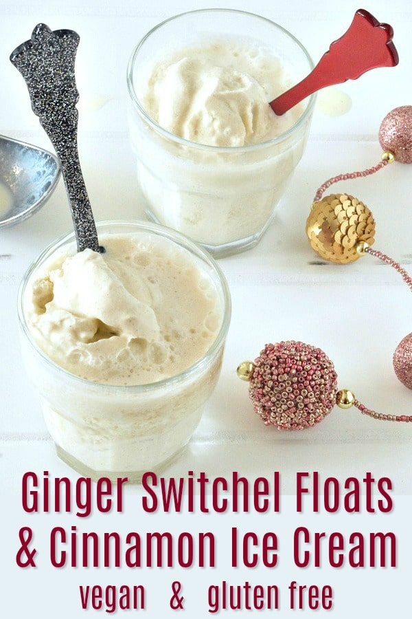 Ginger Switchel Floats with Cinnamon Ice Cream @spabettie #vegan #glutenfree #sweet #dessert #party
