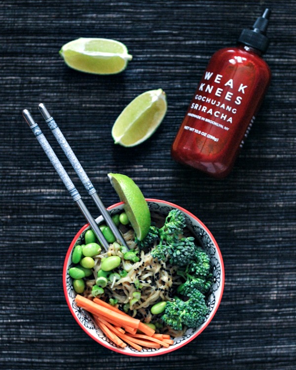 Spicy Peanut Veggie Noodle Bowl @spabettie