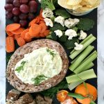 Cool Vegan Dill Pickle Dip Bread Bowl @spabettie