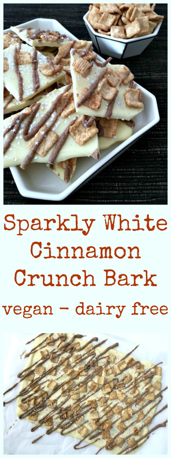 Sparkly White Cinnamon Crunch Bark @spabettie #vegan