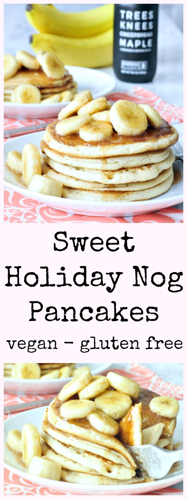 Sweet Holiday Nog Pancakes @spabettie #vegan #glutenfree
