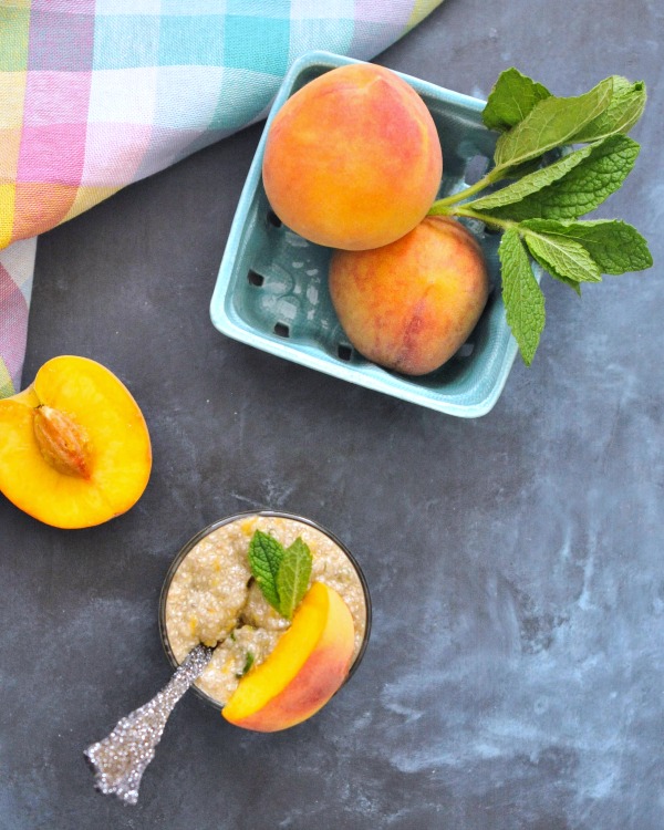 Juicy Peach Mint Chia Pudding Fresh @spabettie