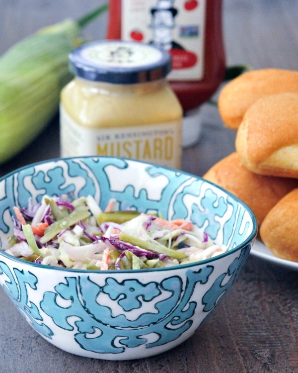 Tangy Pickled Cornichon Slaw @spabettie