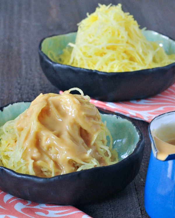 two bowls of Protein Rich Chipotle Alfredo Spaghetti 