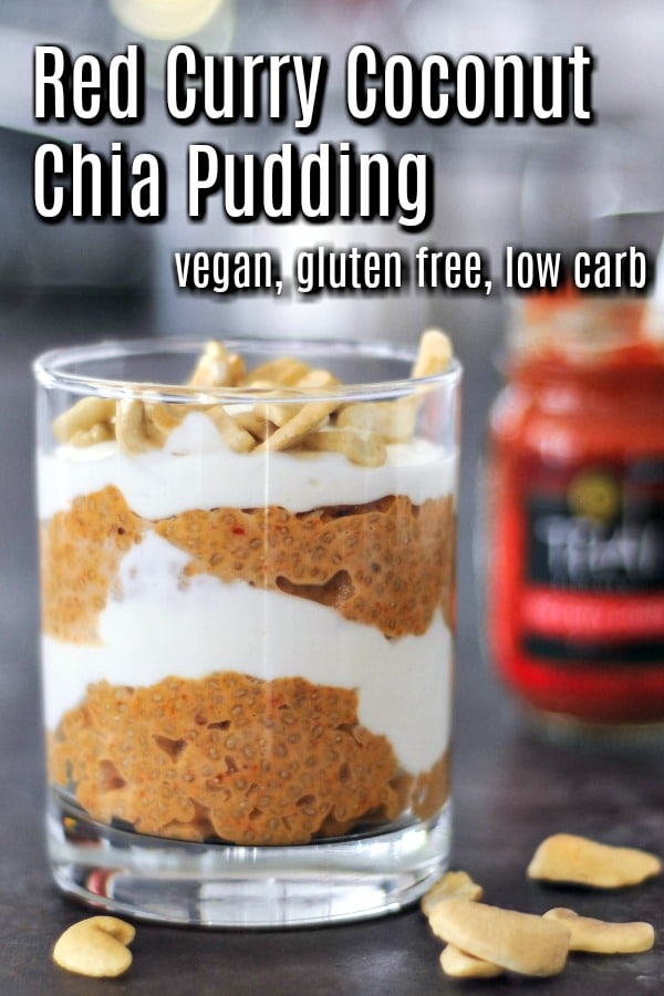 Low Carb Red Curry Coconut Chia Pudding @spabettie #vegan #glutenfree #lowcarb #savory #breakfast