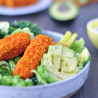 Vegan Buffalo Wing Salad @spabettie #vegan #glutenfree
