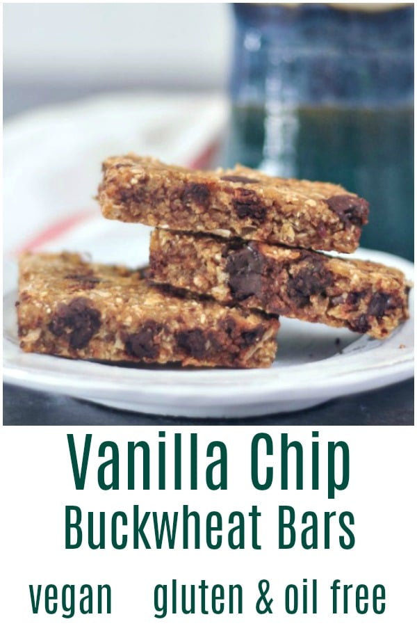 Vanilla Chip Buckwheat Bars @spabettie #vegan #glutenfree #dairyfree #oilfree #baking #sweets