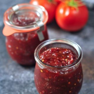 Easy Tomato Refrigerator Jam @spabettie #vegan #glutenfree #oilfree #jam