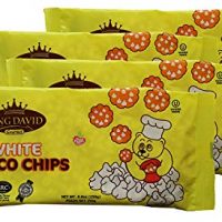 King David Vegan Lactose-Free Non-dairy Kosher White Chocolate Flavored Chips 8.8-ounce Bags (Pack of 4)