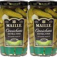 French Extra Fine Gherkins Maille-Cornichons Extra Fins-2 Jar Pack by Maille