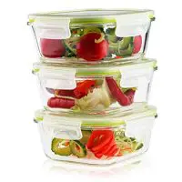 Glass Food Prep Container Set 