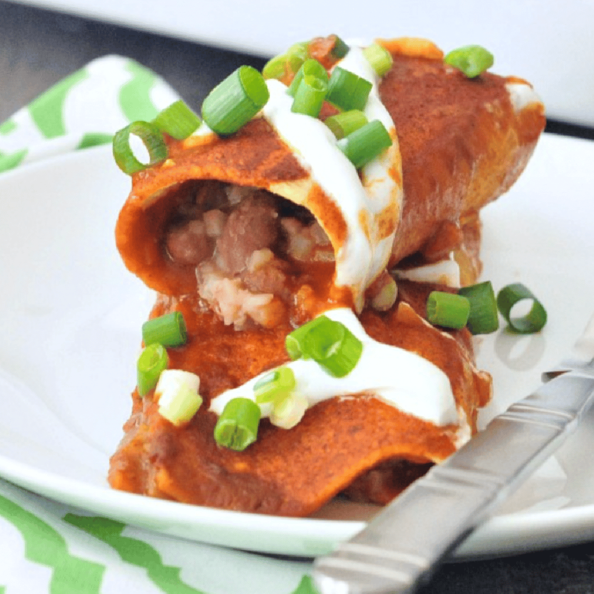 Easy Bean and Cauliflower Rice Enchiladas