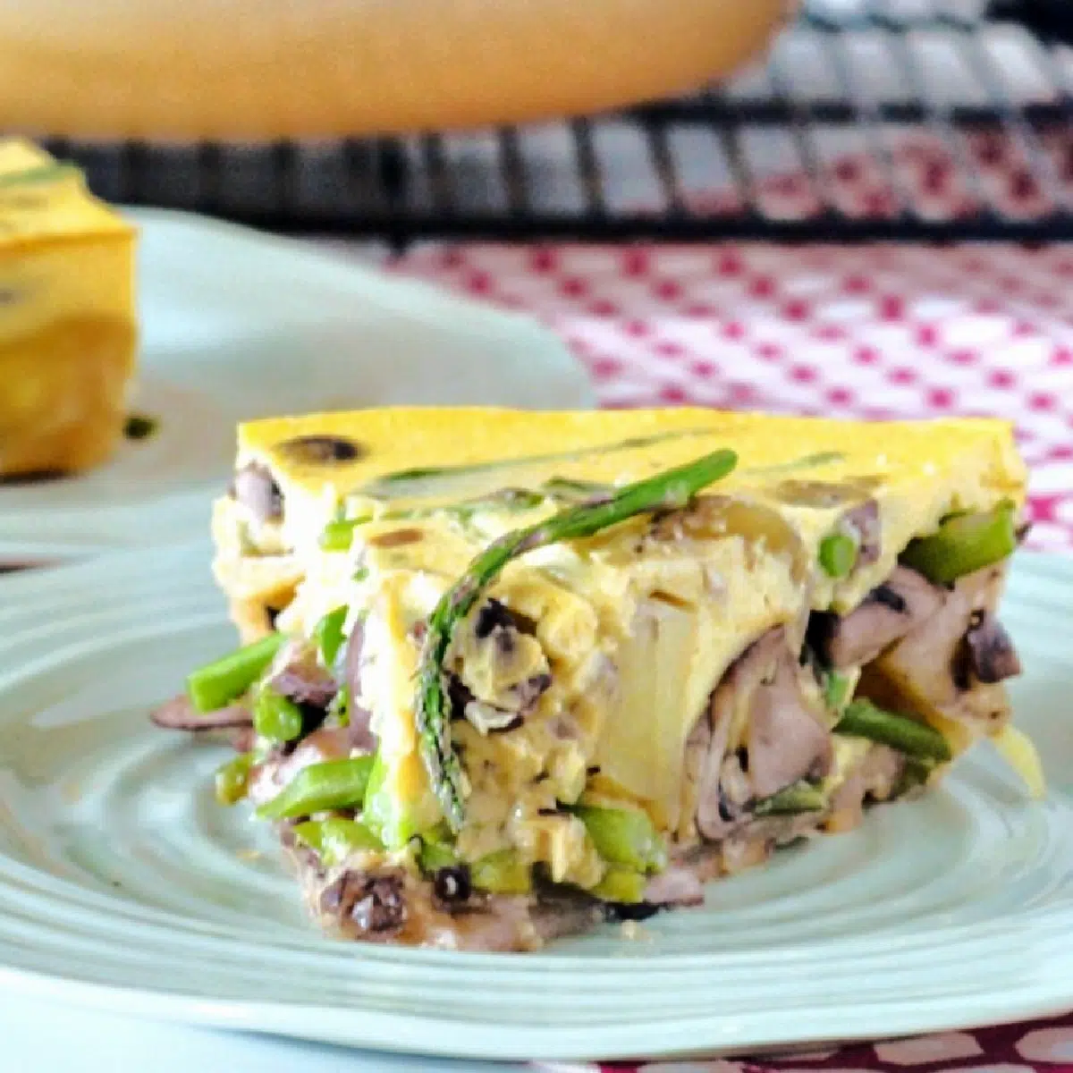 Vegan Quiche with Asparagus and Shiitake